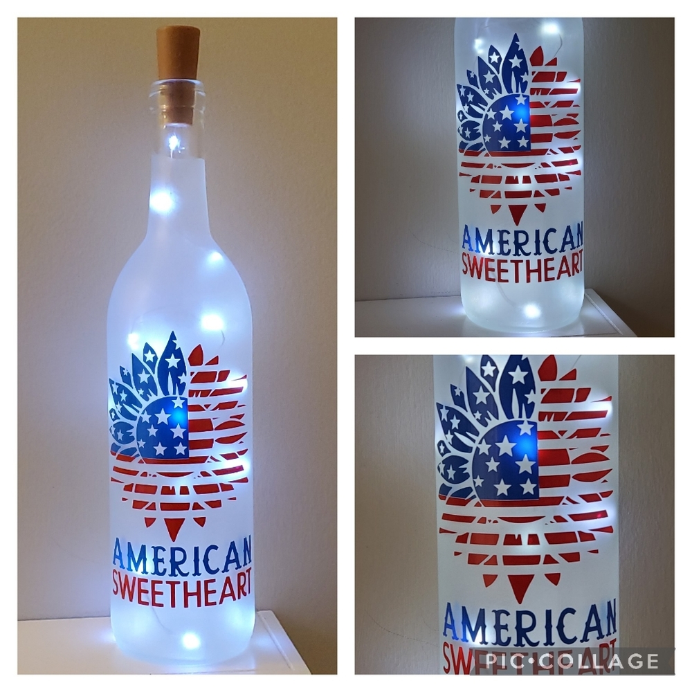 Lighted bottle decor